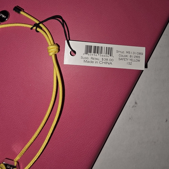 Marc Jacobs Adjustable Yellow Cord Bracelet - Picture 2 of 3